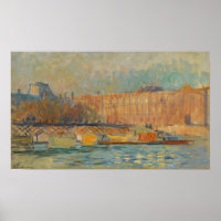 Lebourg - The Louvre And The Pont Des Arts