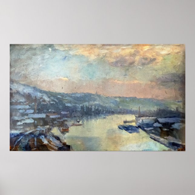 Lebourg - The Seine At Rouen In Winters Poster (Front)