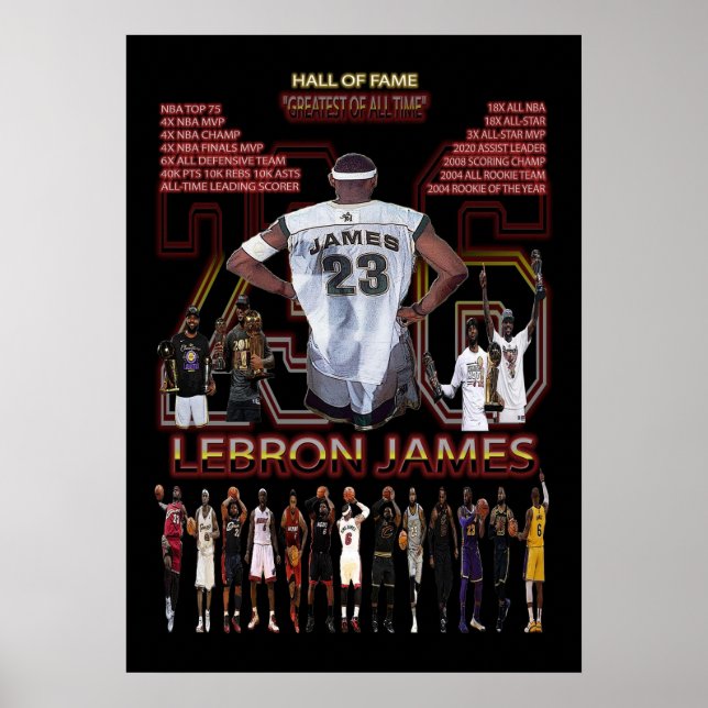 lebron james, nba, basketball, king james, slam du poster (Front)