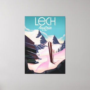 Lech Austria Ski poster. Canvas Print