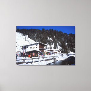 Lech Austria Winter Holiday Card Canvas Print