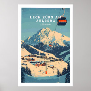Lech Zürs am Arlberg Ski Wall Art Print 1