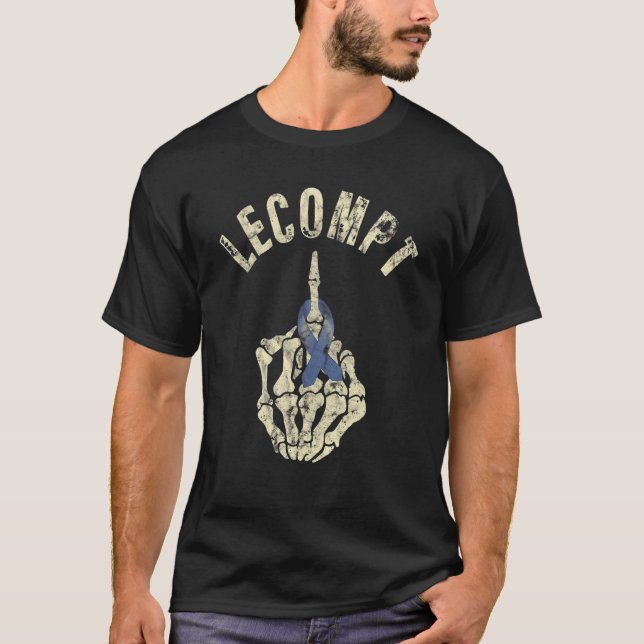Lecompt Ribbon Skeleton Hand Bone T-Shirt (Front)