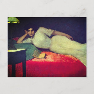 Lectura - by Julio Romero de Torres (1900) Postcard