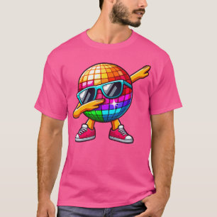 Led 70S Disco Ball Dabbing Sunglasses Nightclub Da T-Shirt