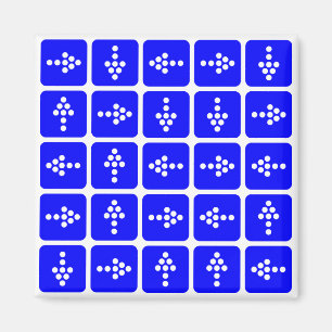LED Arrow Square Blue Magnet