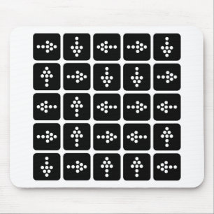 LED Arrow Square Mouse Pad