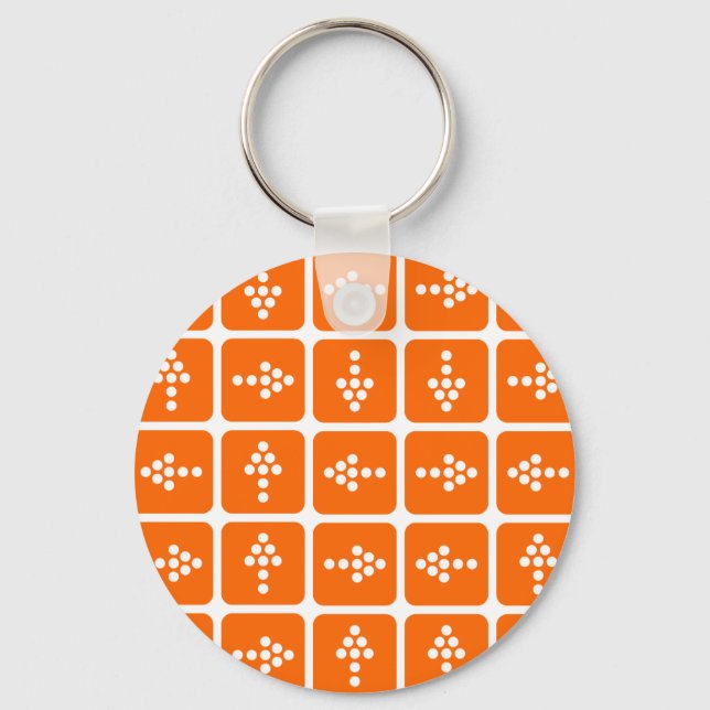 LED Arrow Square Orange Key Ring (Front)