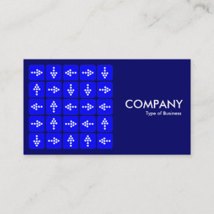 LED Arrows Square Blue - Dark Blue Business Card