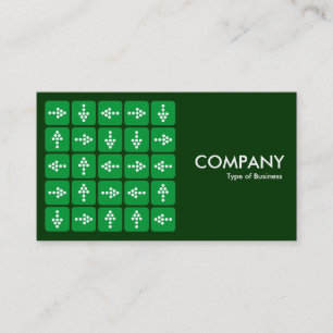 LED Arrows Square Green - Dark Green Business Card