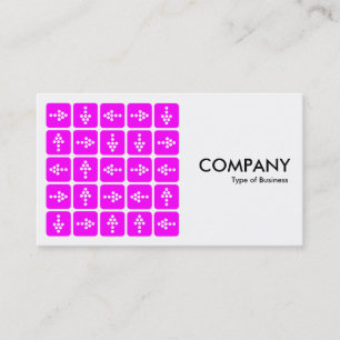 LED Arrows Square Magenta - White Business Card