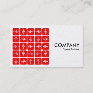 LED Arrows Square Red - (Gold Card) Business Card