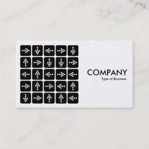 LED Arrows Square - White (Gold Card) Business Card