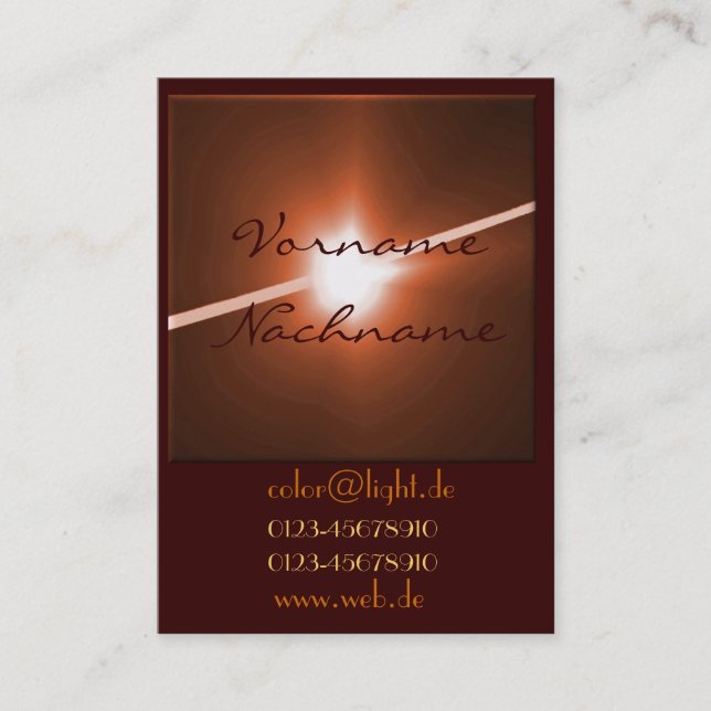 LED bronze Business Card (Front)