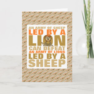 Led By A Lion Card