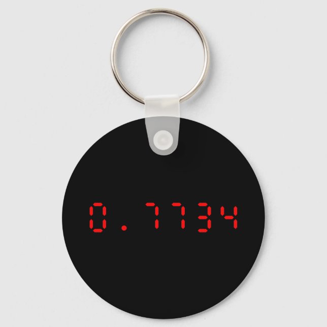 LED Calculator Hello | 0.7734 Key Ring (Front)