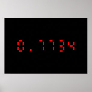 LED Calculator Hello 0.7734 Poster
