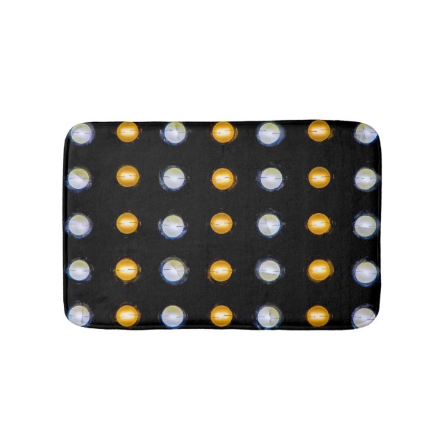 LED lights, closeup abstract background. Bath Mat (Front)