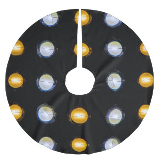LED lights, closeup abstract background. Brushed Polyester Tree Skirt
