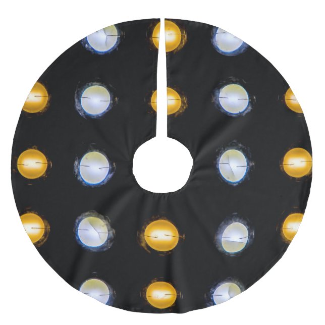LED lights, closeup abstract background. Brushed Polyester Tree Skirt (Front)