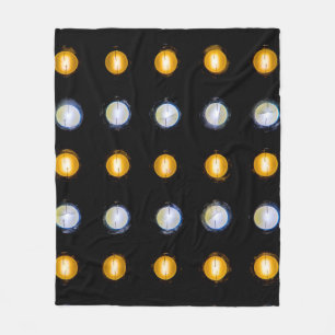 LED lights, closeup abstract background. Fleece Blanket