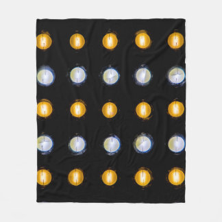 LED lights, closeup abstract background. Fleece Blanket