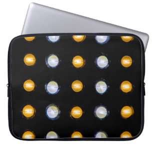 LED lights, closeup abstract background. Laptop Sleeve