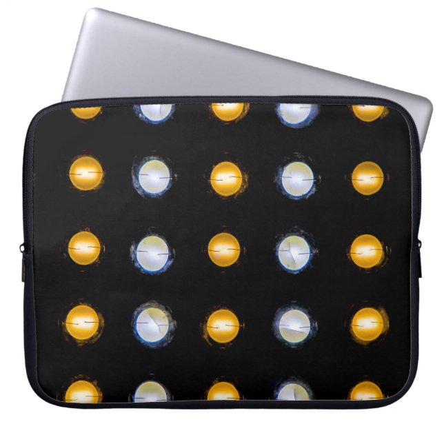 LED lights, closeup abstract background. Laptop Sleeve (Front)