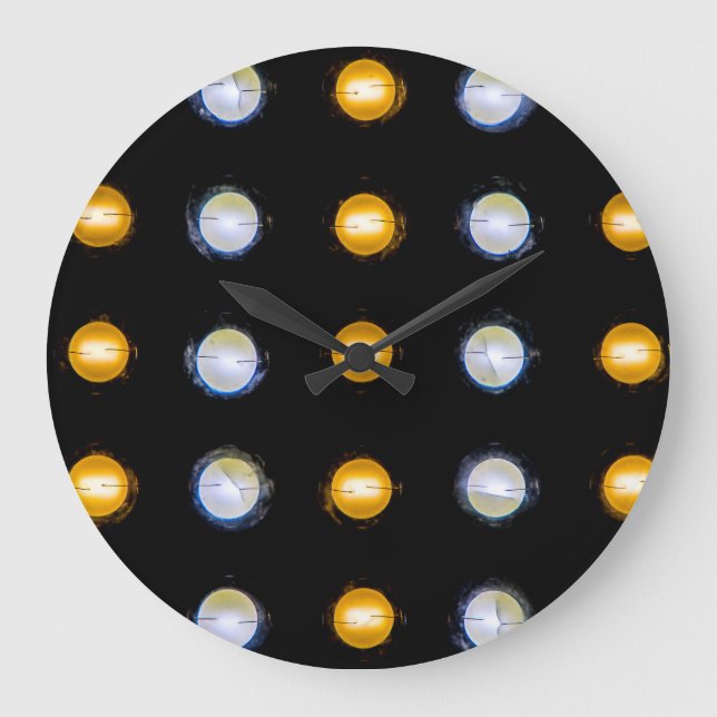 LED lights, closeup abstract background. Large Clock (Front)