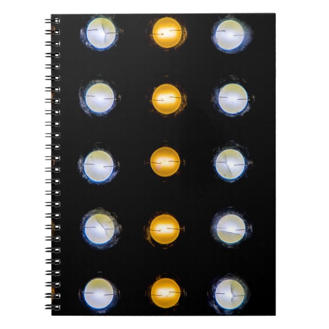 LED lights, closeup abstract background. Notebook (Front)