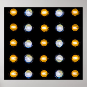 LED lights, closeup abstract background. Poster