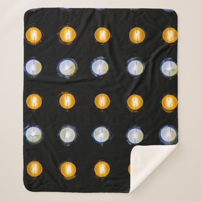LED lights, closeup abstract background. Sherpa Blanket (Front)