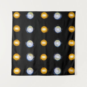 LED lights, closeup abstract background. Tapestry