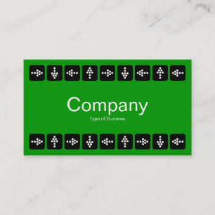 LED Style Arrows - Green and Grey Business Card