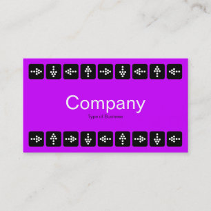 LED Style Arrows - Purple and Grey Business Card