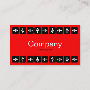 LED Style Arrows - Red and Grey Business Card