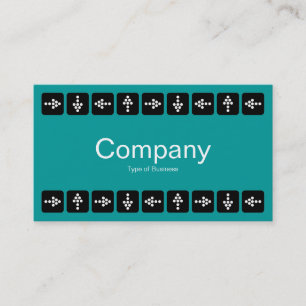 LED Style Arrows - Turquoise and Grey Business Card