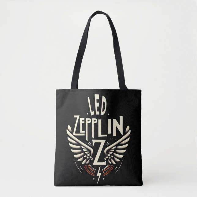 led zepplin t shirt tote bag (Front)