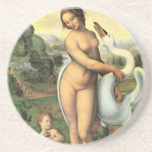 Leda and the Swan by Leonardo da Vinci Coaster