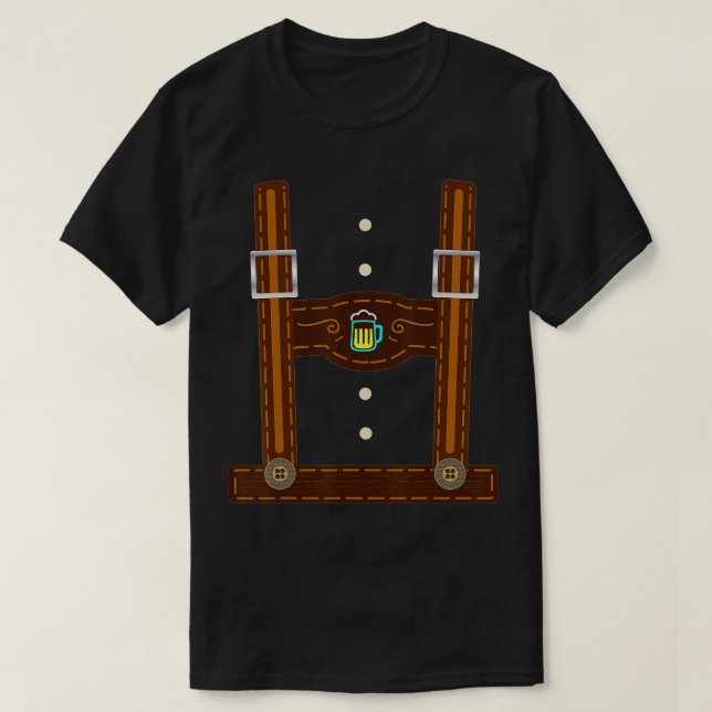 Lederhosen Costume Oktoberfest Gifts Men German Be T-Shirt (Design Front)