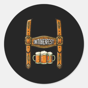 Lederhosen mug costume german bavarian dad men classic round sticker