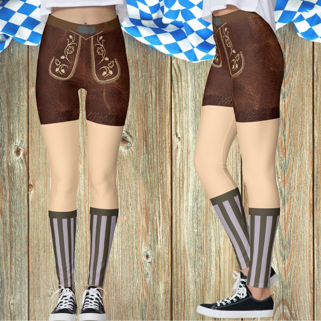 Lederhosen Oktoberfest Costume Leggings (Creator Uploaded)