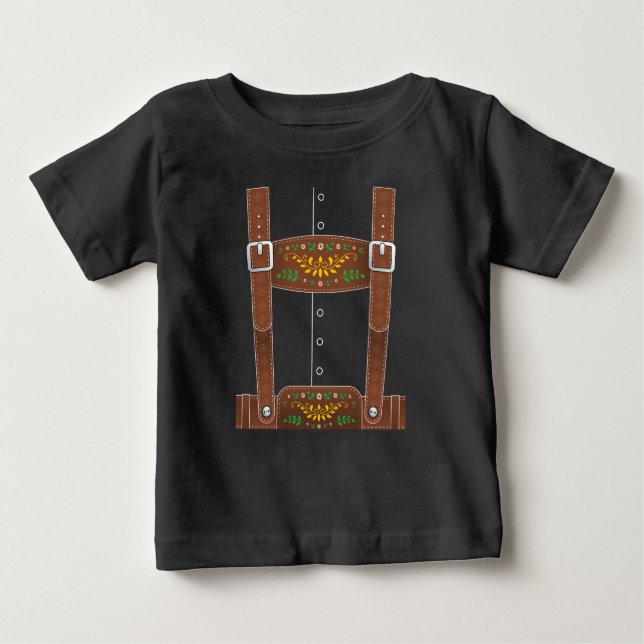 Lederhosen Oktoberfest German Culture Halloween Baby T-Shirt (Front)