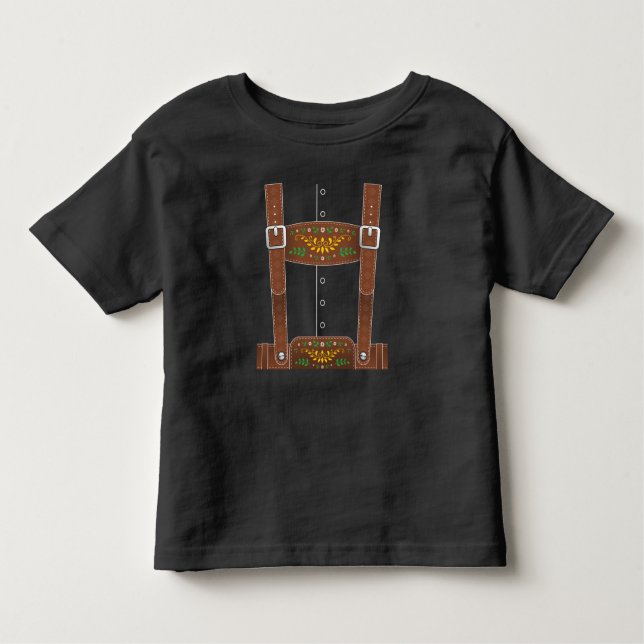 Lederhosen Oktoberfest German Culture Halloween Toddler T-Shirt (Front)