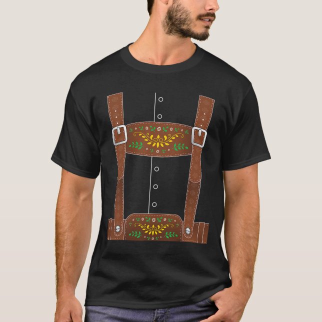 Lederhosen Oktoberfest German Festival Halloween C T-Shirt (Front)