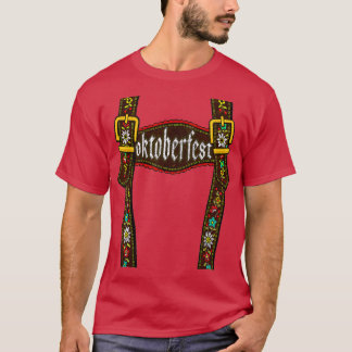 Lederhosen Suspenders Oktoberfest Bavarian Munich T-Shirt