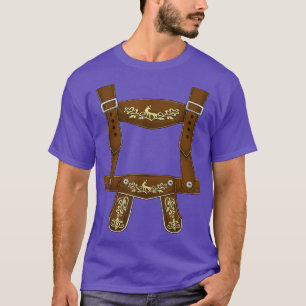 Lederhosen Suspenders Oktoberfest Costume Bavarian T-Shirt