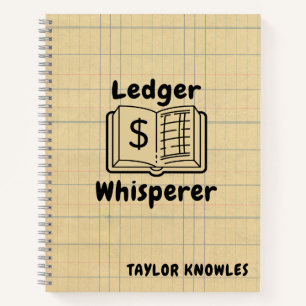 Ledger Whisperer Bookkeeper Spiral Notebook