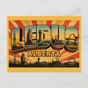 Leduc Alberta Industrial Base Postcard