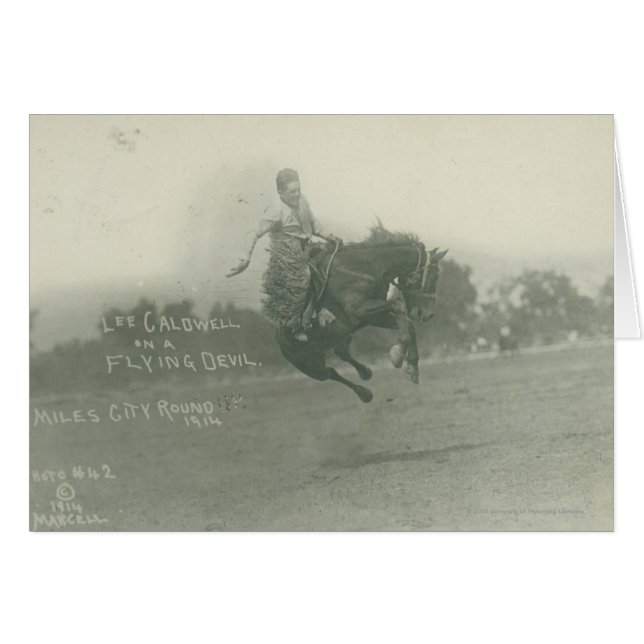 Lee Caldwell riding Flying Devil. (Front Horizontal)